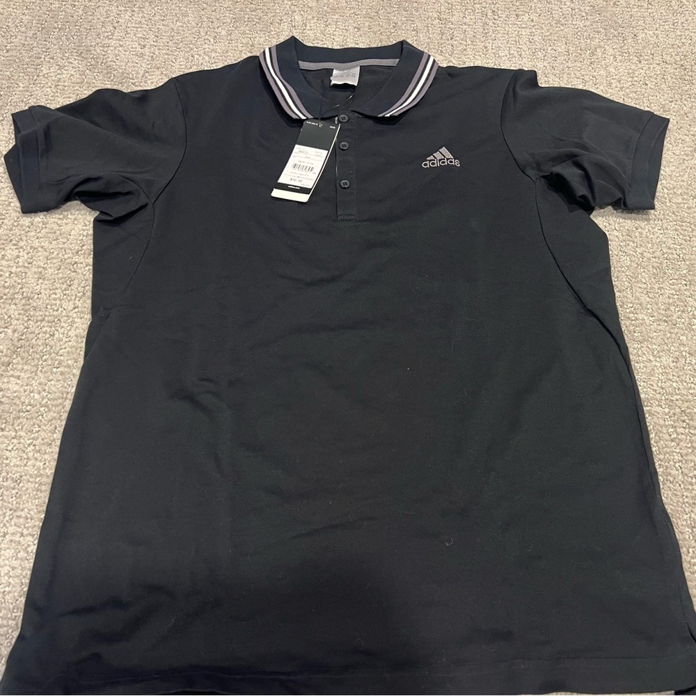 Adidas Men's Polo Shirt in Black. Size Medium (Japan size). New with tags